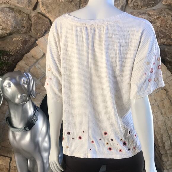 Anthropologie Postmark Catina Circle Cutout Hi-Lo Top Women’s Size Small - Picture 3 of 7